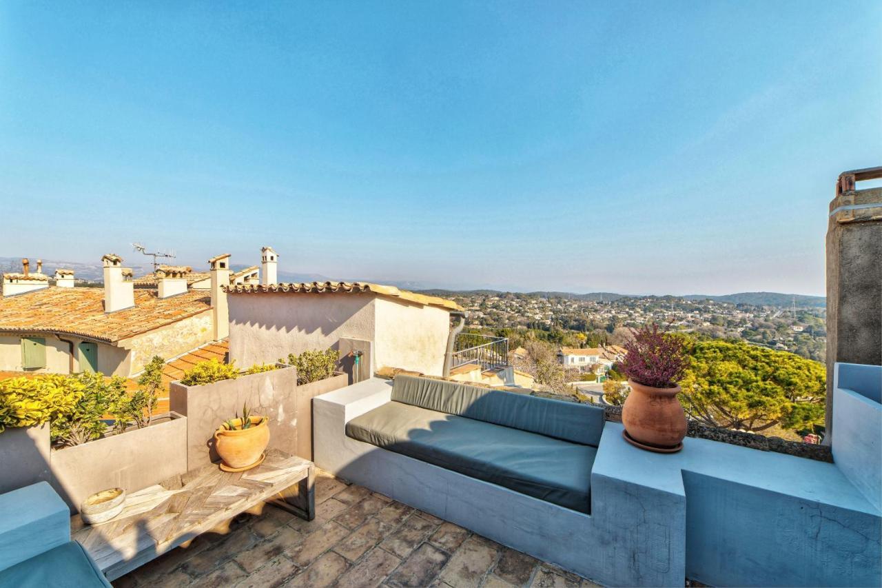 Townhouse Mougins In The Old Village, Fantastic View, Sea And Mountains エクステリア 写真
