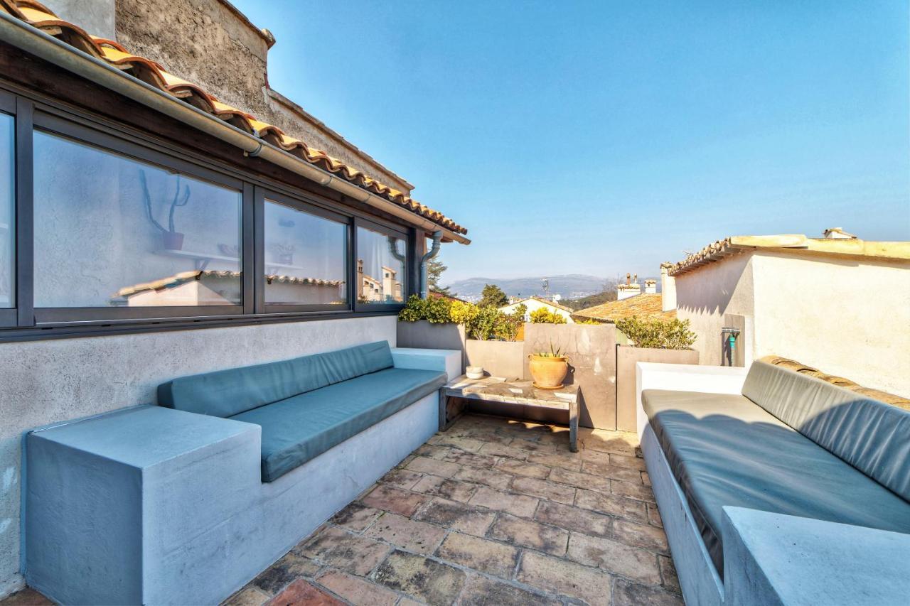 Townhouse Mougins In The Old Village, Fantastic View, Sea And Mountains エクステリア 写真